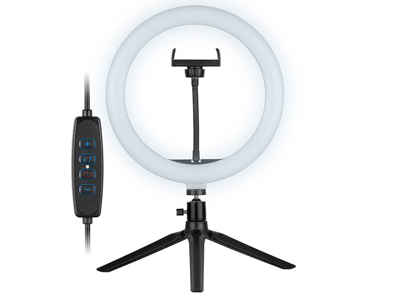 Tracer LED Ring Lamp with Mini Tripod Black Tracer LED Ring Lamp with Mini Tripod Black