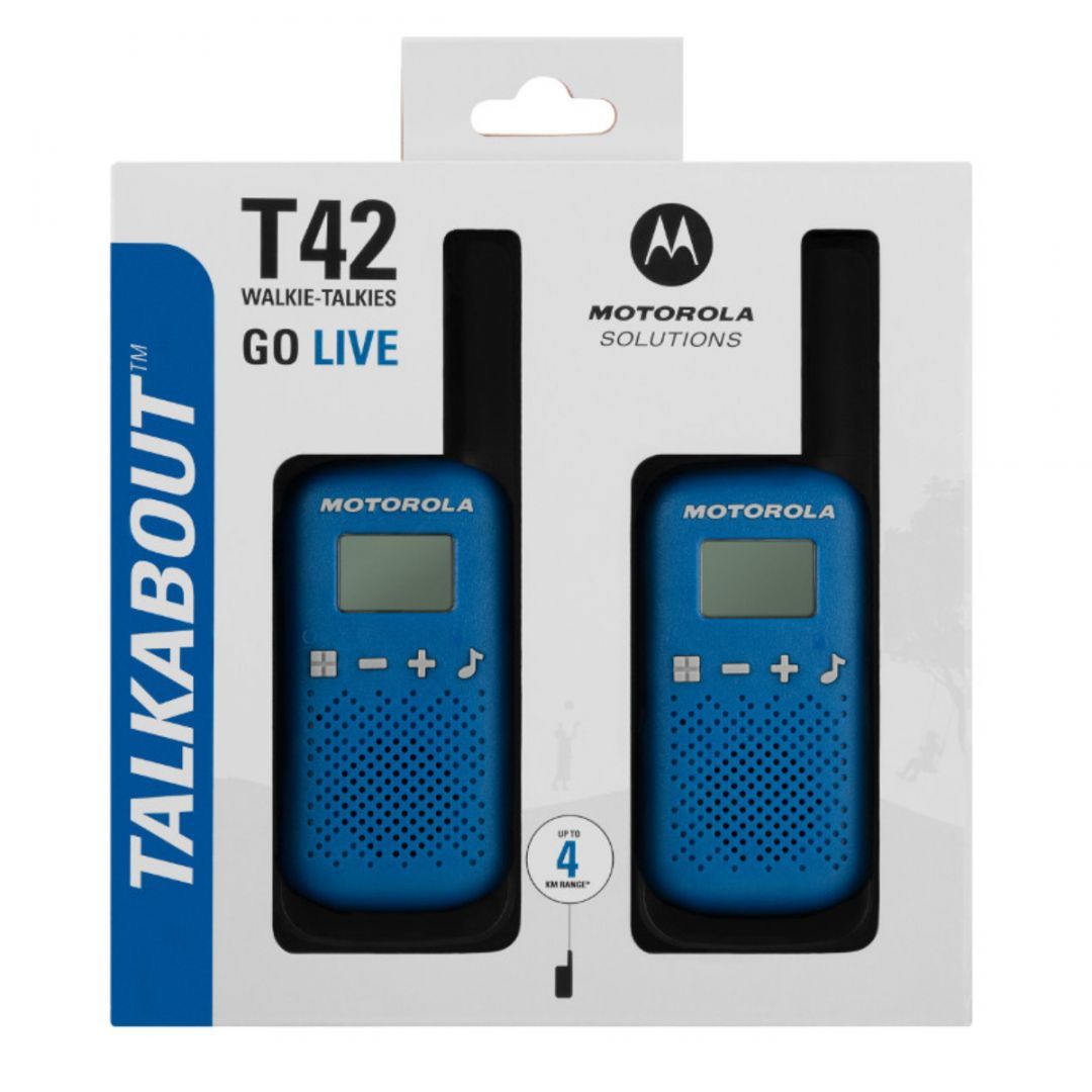 Motorola Talkabout T42 Dual Walkie-Talkie (2 Pcs) Blue