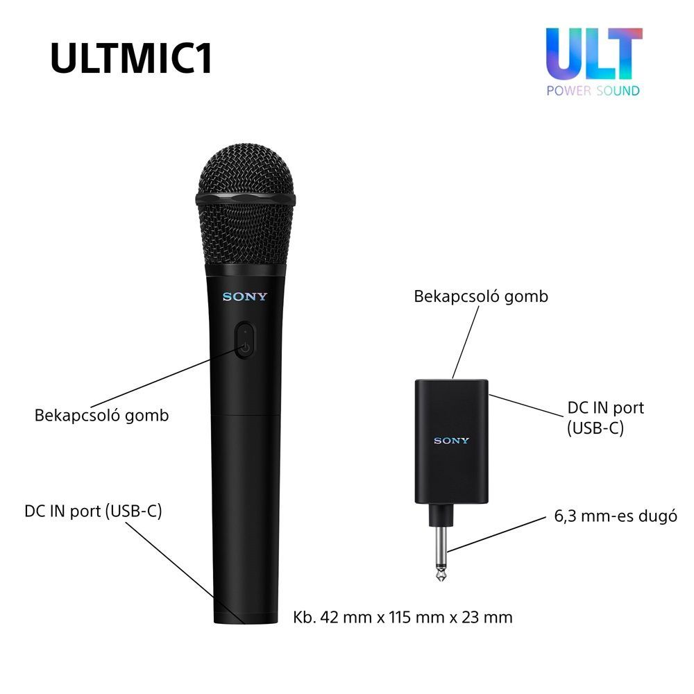 Sony ULTMIC1 Wireless Microphone Black Sony ULTMIC1 Wireless Microphone Black