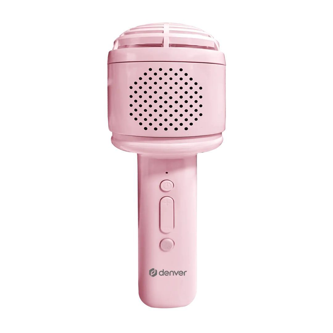 Denver KMS-30RO Bluetooth Karaoke Microphone Speaker with fluffy top Rose Denver KMS-30RO Bluetooth Karaoke Microphone Speaker with fluffy top Rose