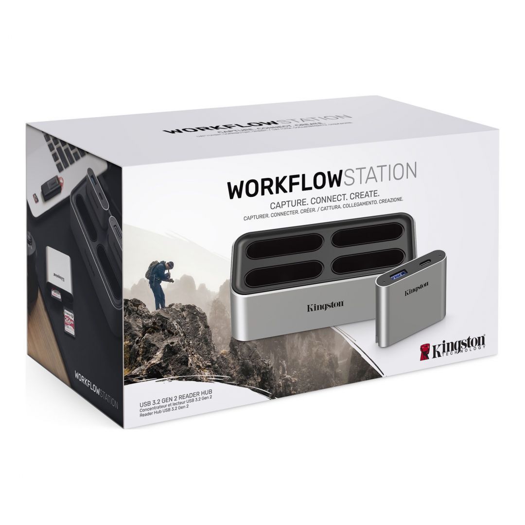 Kingston Workflow USB 3.2 Dock and USB miniHub Silver Kingston Workflow USB 3.2 Dock and USB miniHub Silver