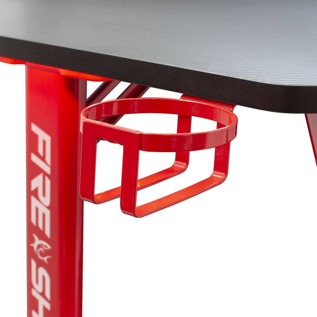 White Shark Fire Shadow Gaming Desk Black/Red White Shark Fire Shadow Gaming Desk Black/Red