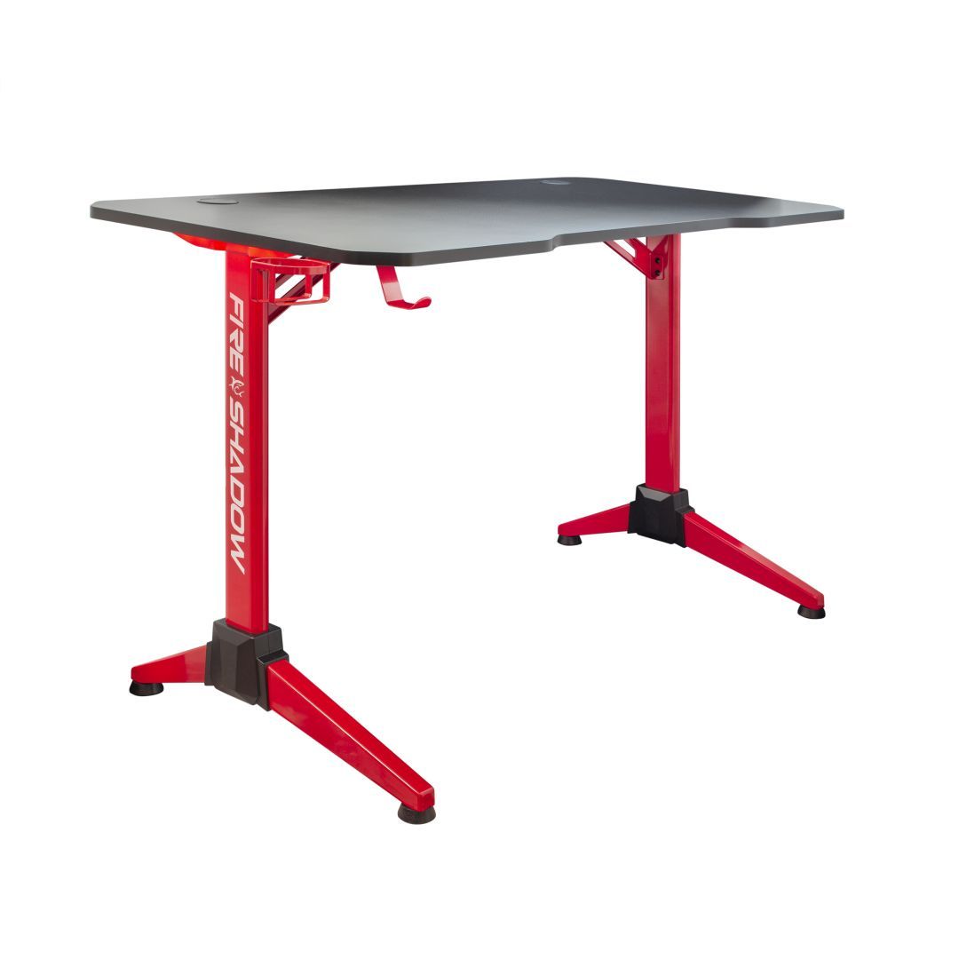 White Shark Fire Shadow Gaming Desk Black/Red White Shark Fire Shadow Gaming Desk Black/Red