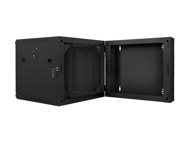 Lanberg 19" 9U Falra szerelhető Rackszekrény Black