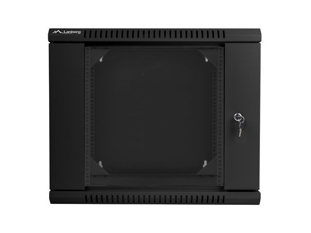 Lanberg 19" 9U Falra szerelhető Rackszekrény Black