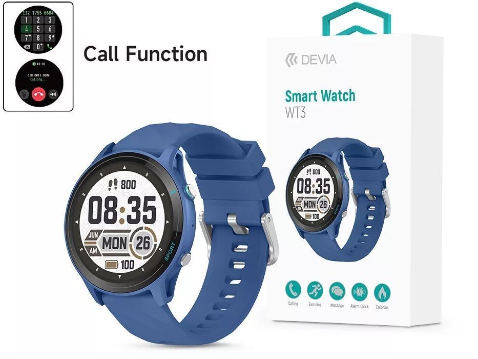 Devia WT3 Smart Watch Blue Devia WT3 Smart Watch Blue