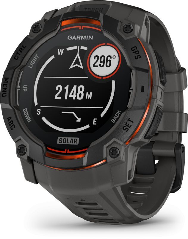 Garmin Instinct 3 50mm Solar Black with Charcoal Band Garmin Instinct 3 50mm Solar Black with Charcoal Band