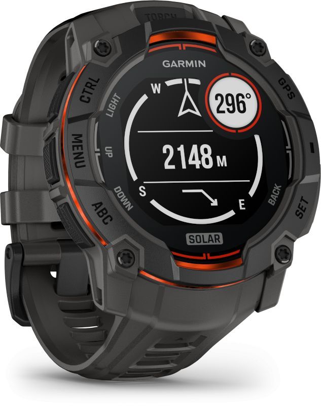 Garmin Instinct 3 50mm Solar Black with Charcoal Band Garmin Instinct 3 50mm Solar Black with Charcoal Band
