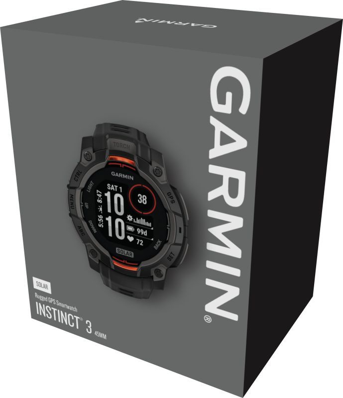 Garmin Instinct 3 45mm Solar Black with Black Band Garmin Instinct 3 45mm Solar Black with Black Band