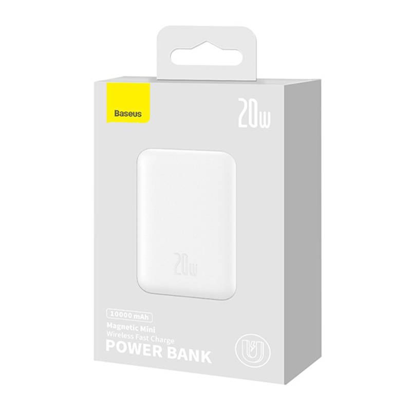 Baseus Magnetic Mini 10000mAh PowerBank White Baseus Magnetic Mini 10000mAh PowerBank White