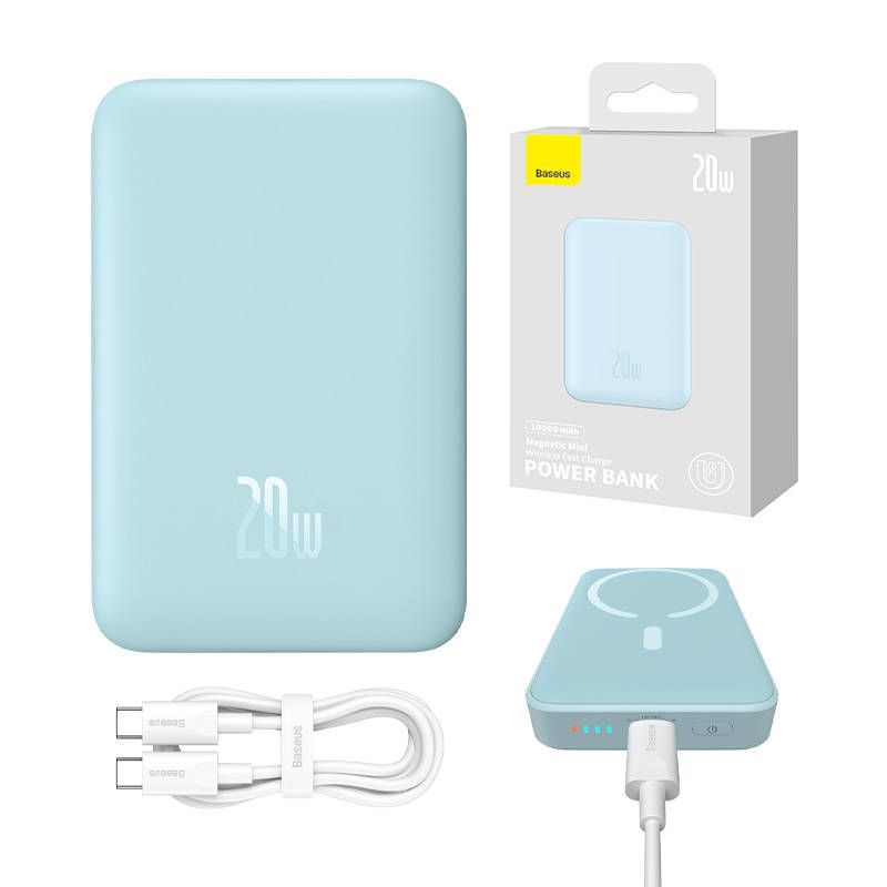 Baseus Magnetic Mini 10000mAh PowerBank Blue Baseus Magnetic Mini 10000mAh PowerBank Blue