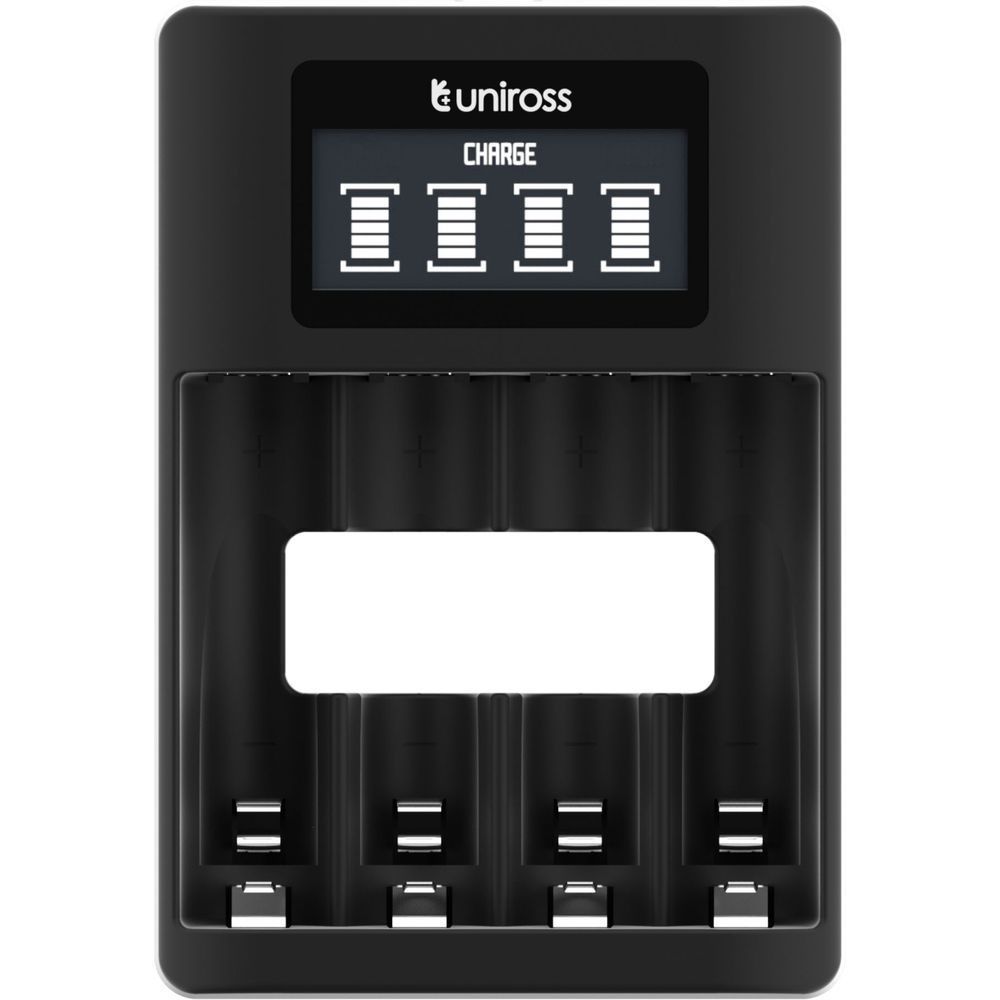 Uniross Ultra Fast AA/AAA LCD akku gyorstöltő Uniross Ultra Fast AA/AAA LCD akku gyorstöltő