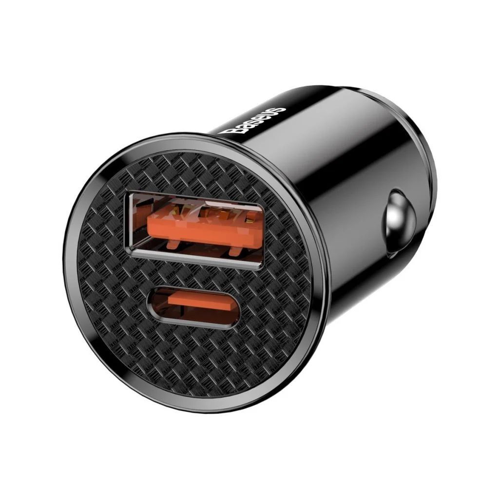 Baseus Circular 30W Car Charger Black Baseus Circular 30W Car Charger Black