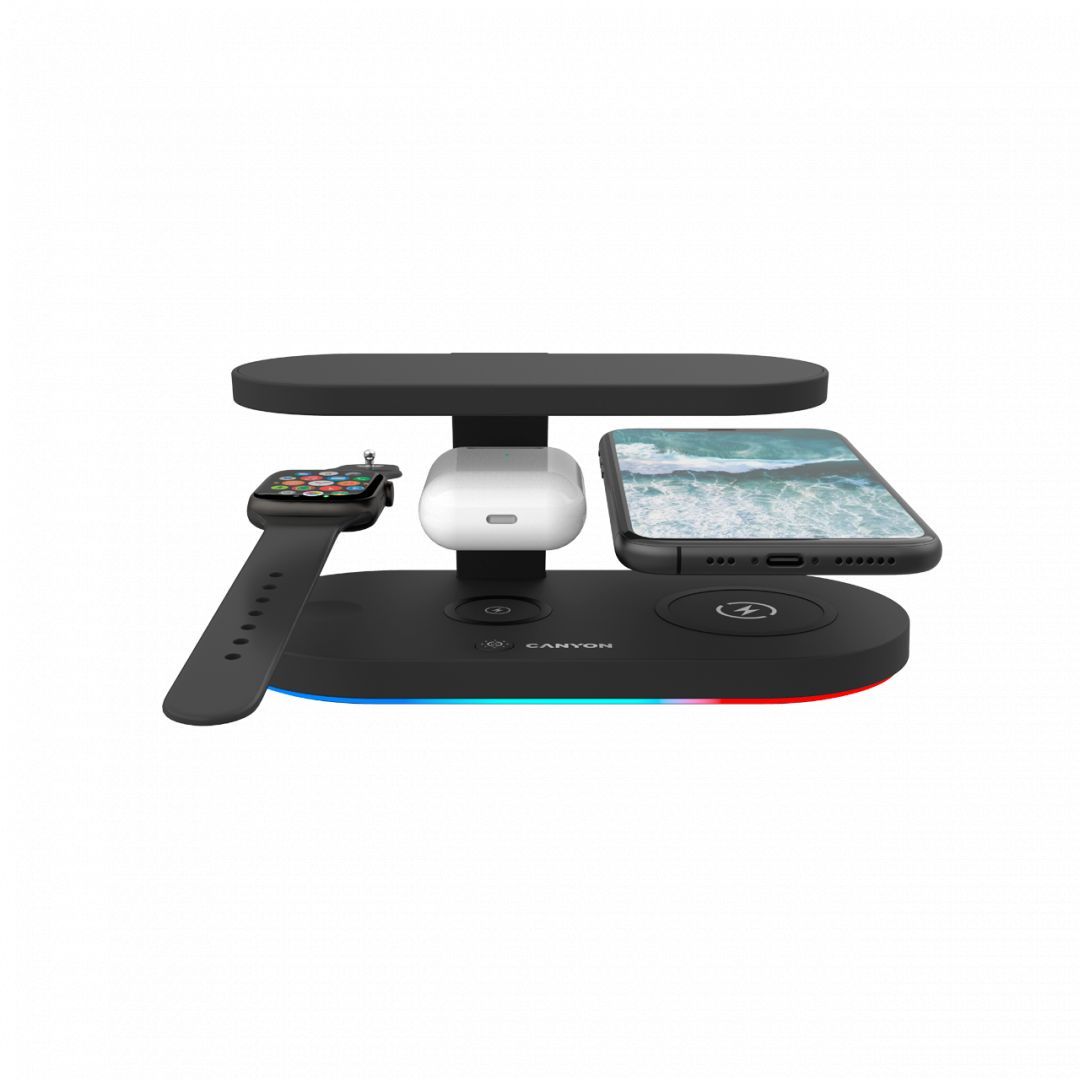 Canyon WS-501 5-in-1 Wireless Charging Station Black Canyon WS-501 5-in-1 Wireless Charging Station Black