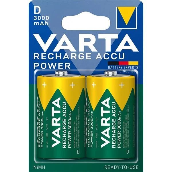 Varta 3000mAh D Ni-MH akkumulátor 2db/csomag