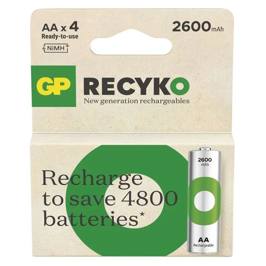 GP ReCyko 2600mAh AA Ni-MH akkumulátor 4db/csomag GP ReCyko 2600mAh AA Ni-MH akkumulátor 4db/csomag