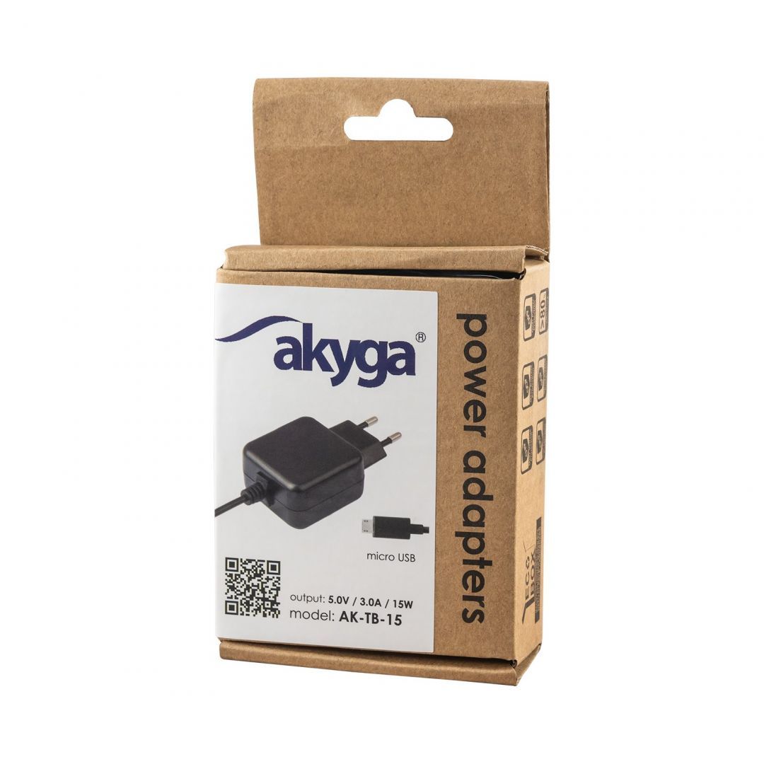 Akyga AK-TB-15 Adapter 5V/3A 15W Black Akyga AK-TB-15 Adapter 5V/3A 15W Black