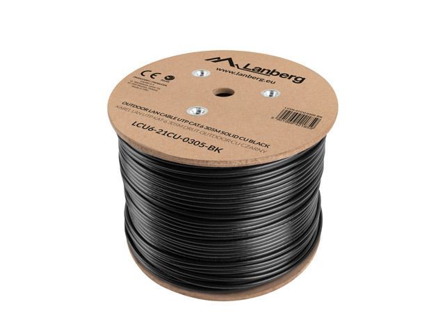 Lanberg CAT.6a U/UTP Installation cable 305m Black Lanberg CAT.6a U/UTP Installation cable 305m Black
