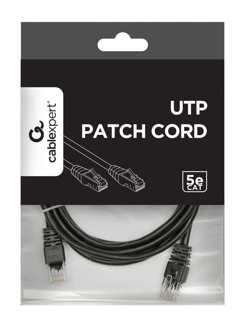 Gembird CAT5e U-UTP Patch Cable 1m Black Gembird CAT5e U-UTP Patch Cable 1m Black