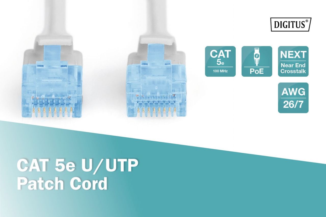 Digitus CAT5e U-UTP Patch Cable 25m Grey Digitus CAT5e U-UTP Patch Cable 25m Grey