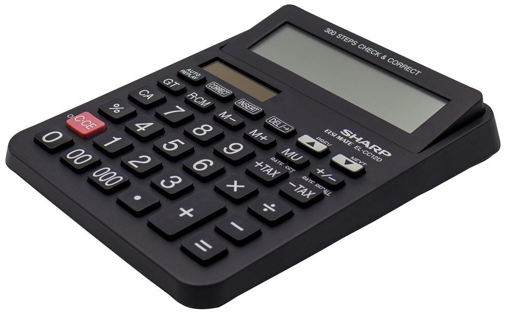 Sharp EL-CC12D Asztali számológép Black
