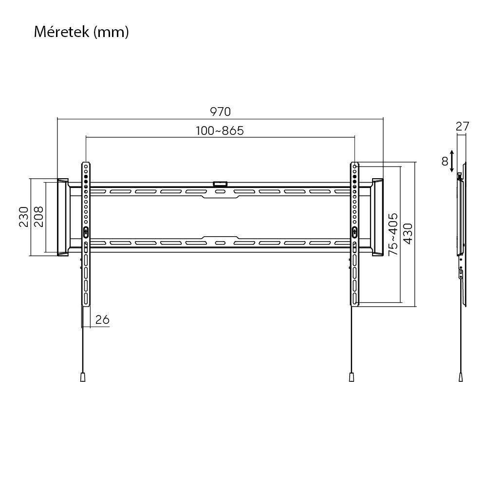 Stansson WM-4390 TV Wall mount 43"-90" Black Stansson WM-4390 TV Wall mount 43"-90" Black