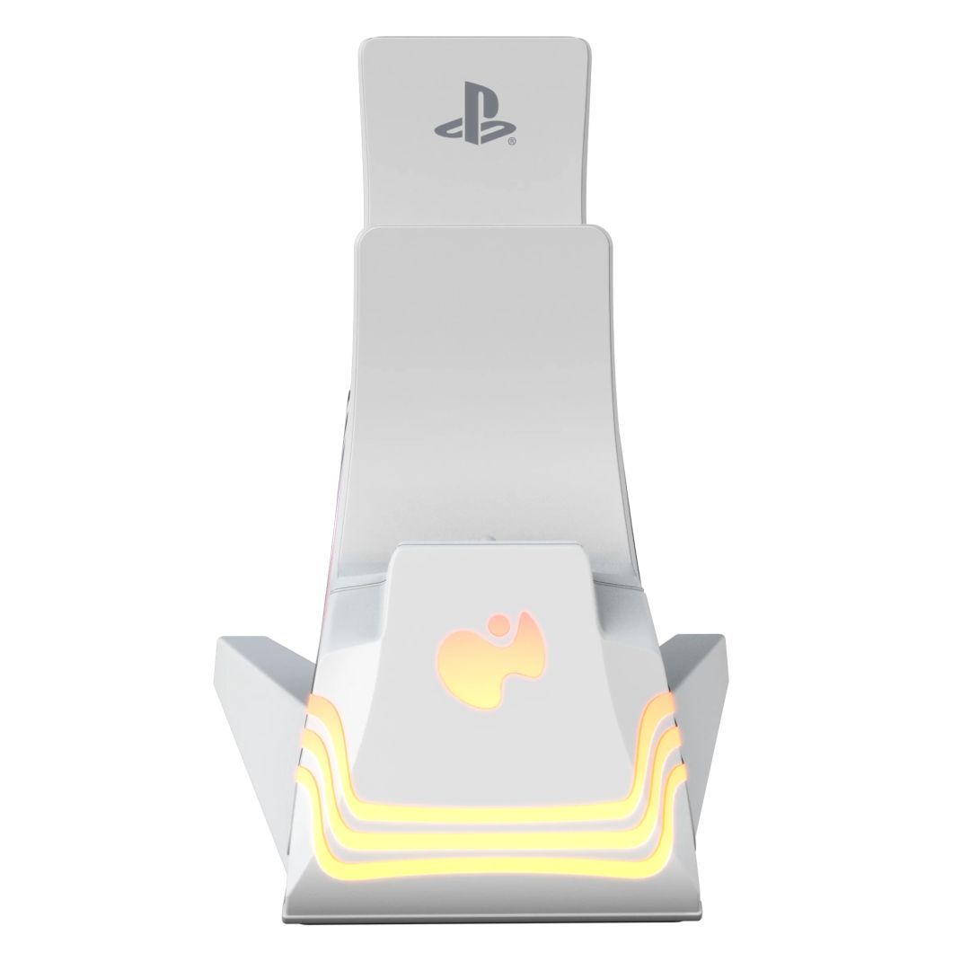 PDP PlayStation 5 White Afterglow Wave Dual Charger PDP PlayStation 5 White Afterglow Wave Dual Charger