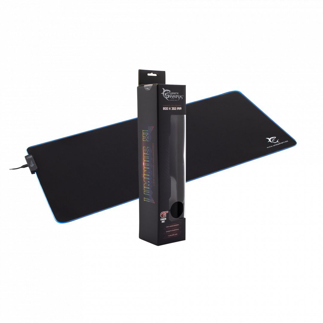 White Shark MP-1861 Luminos RGB Gaming XL Egérpad Black White Shark MP-1861 Luminos RGB Gaming XL Egérpad Black
