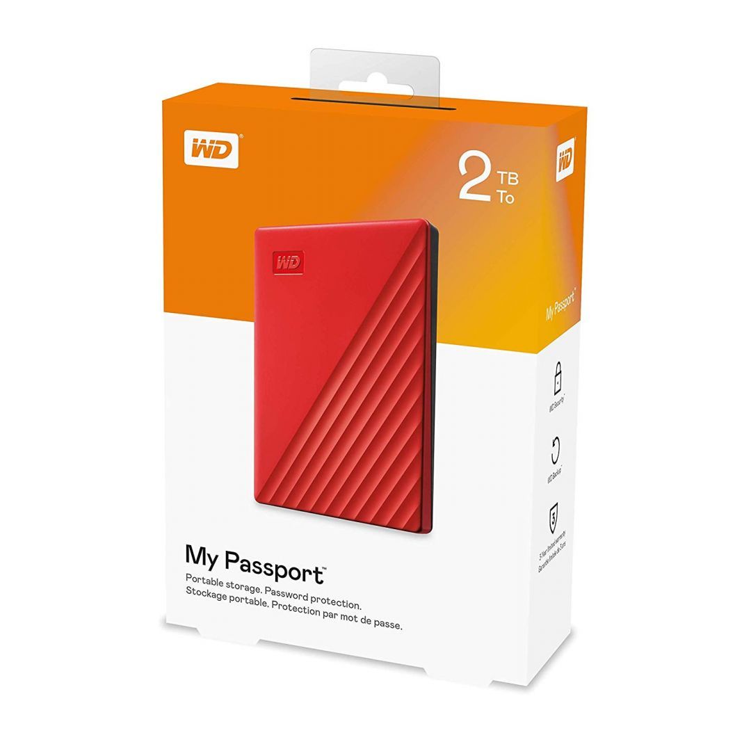Western Digital 2TB 2,5" USB3.2 My Passport Red Western Digital 2TB 2,5" USB3.2 My Passport Red