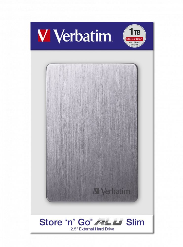 Verbatim 1TB 2,5" USB3.2 Store "n" Go Alu Slim Space Grey Verbatim 1TB 2,5" USB3.2 Store "n" Go Alu Slim Space Grey