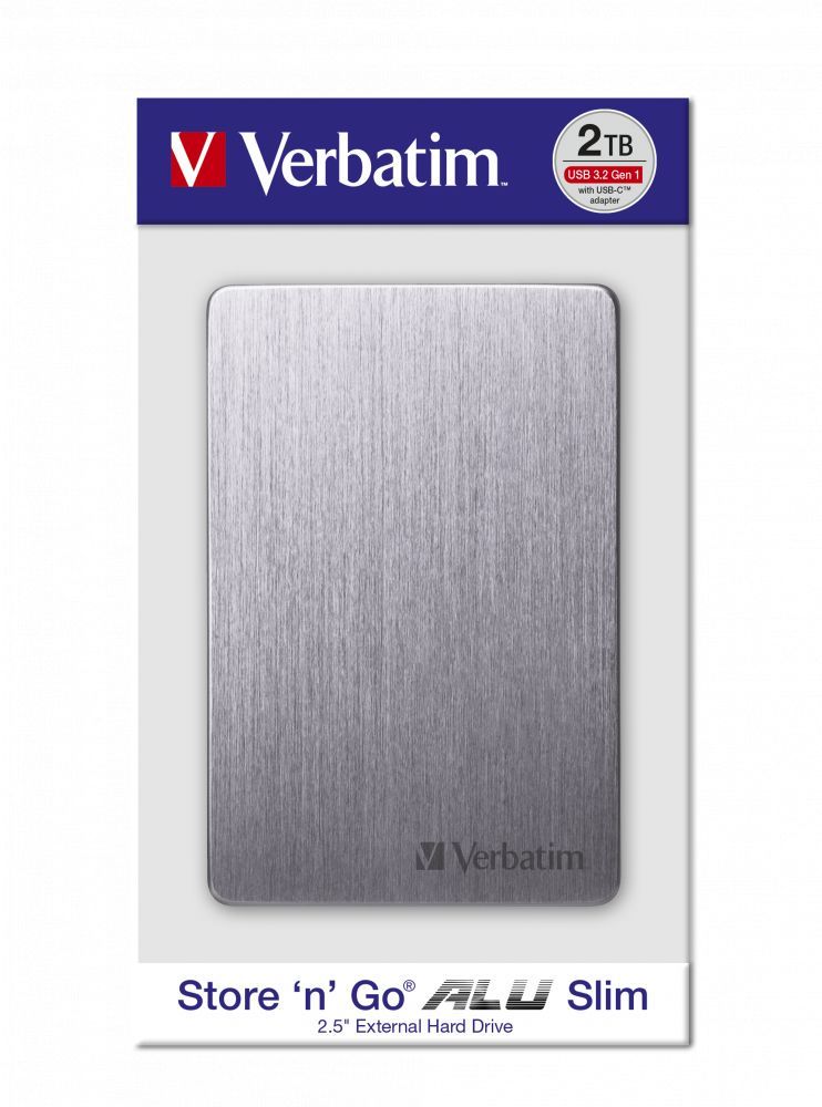 Verbatim 2TB 2,5" USB3.2 Store "n" Go Alu Slim Space Grey Verbatim 2TB 2,5" USB3.2 Store "n" Go Alu Slim Space Grey
