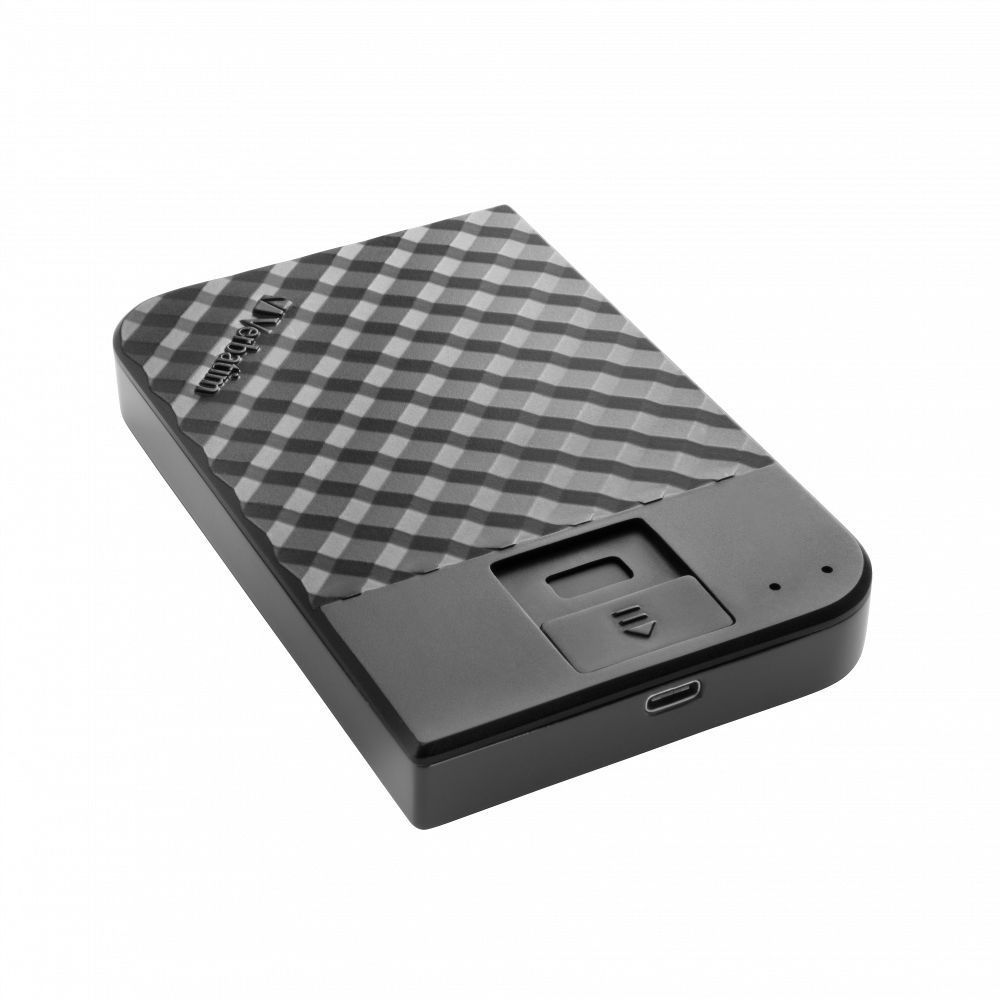 Verbatim 2TB 2,5" USB3.1 Fingerprint Secure Portable Hard Drive Black Verbatim 2TB 2,5" USB3.1 Fingerprint Secure Portable Hard Drive Black