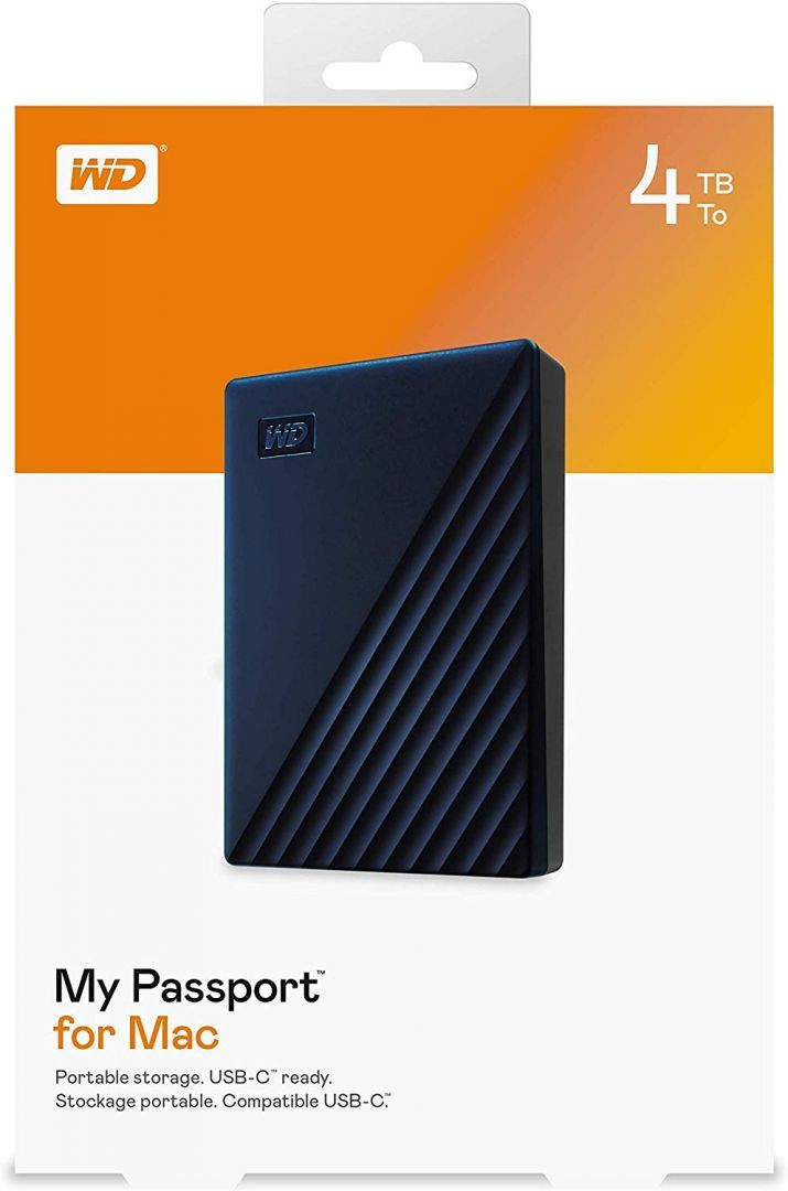 Western Digital 4TB 2,5" USB3.0 My Passport for Mac Midnight Blue
