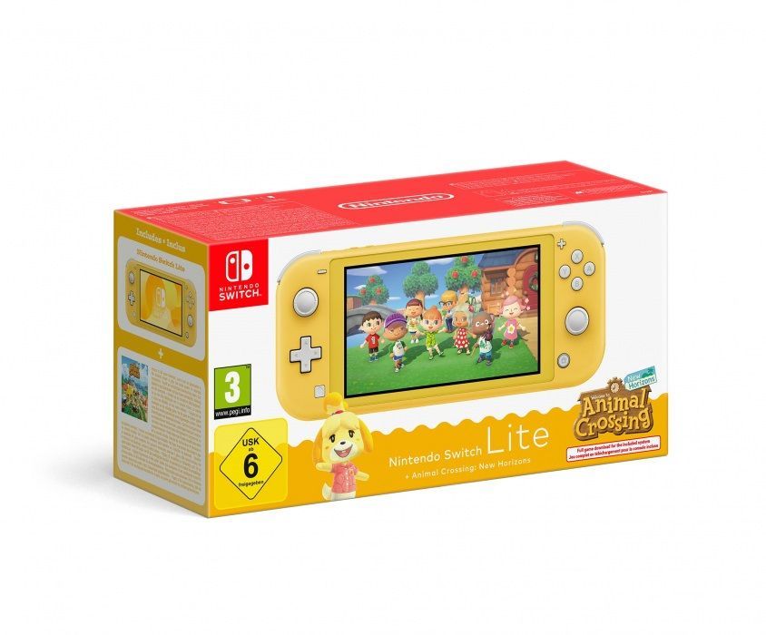 Nintendo Switch Lite Yellow + Animal Crossing: New Horizons játékkonzol csomag Nintendo Switch Lite Yellow + Animal Crossing: New Horizons játékkonzol csomag