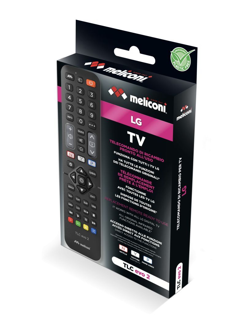 Meliconi TLC Evo 2 for LG TV Távirányító Black Meliconi TLC Evo 2 for LG TV Távirányító Black