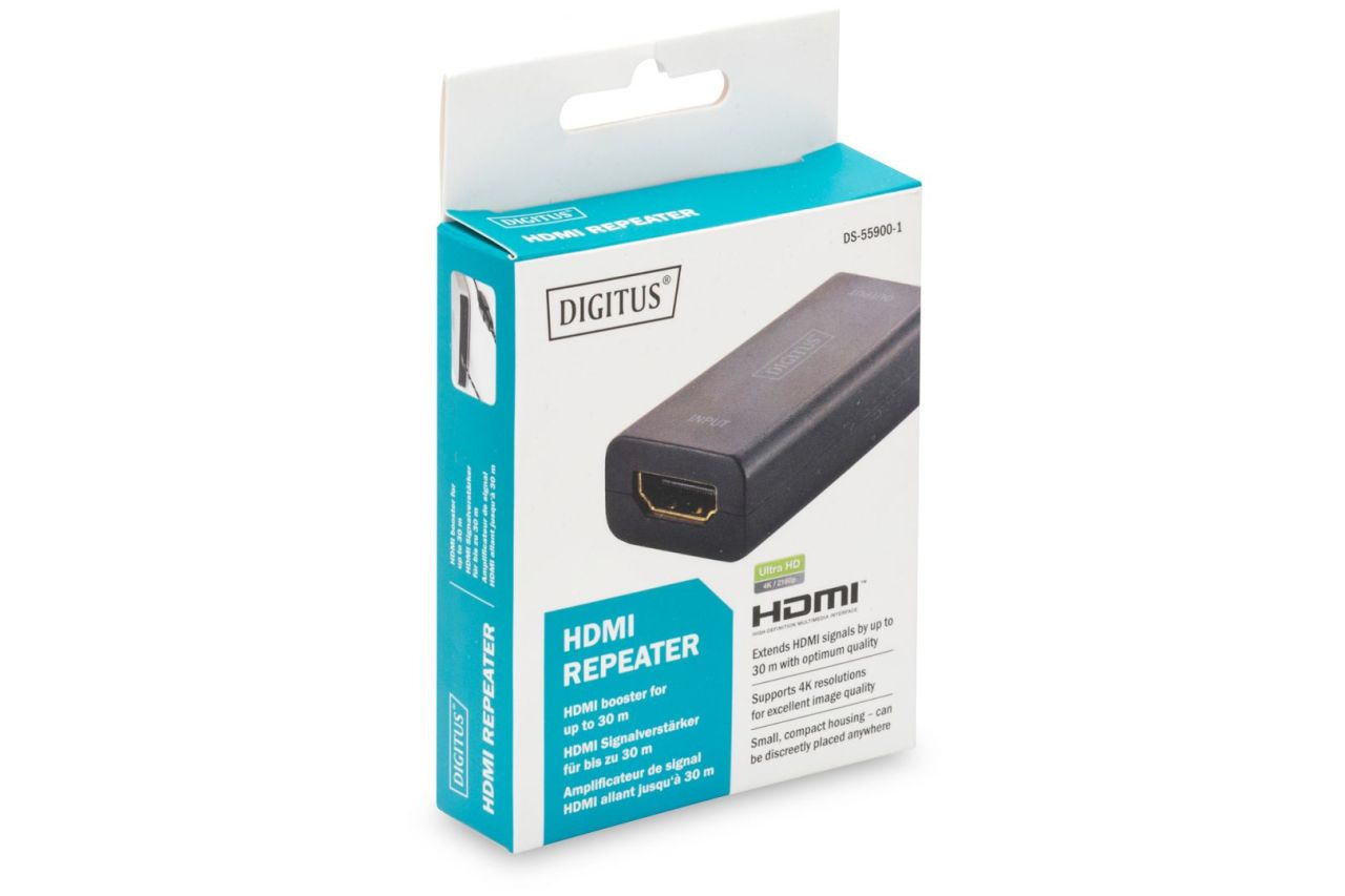 Digitus 4K HDMI Repeater up to 30m Black Digitus 4K HDMI Repeater up to 30m Black