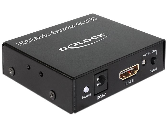 DeLock HDMI Audio Extractor 4K 30Hz Black DeLock HDMI Audio Extractor 4K 30Hz Black
