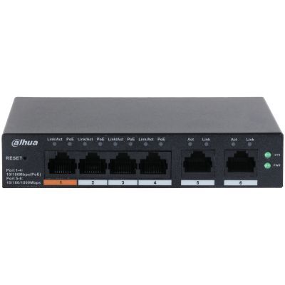 Dahua CS4006-4ET-60 6-Port Cloud Managed Desktop Switch with 4-Port PoE