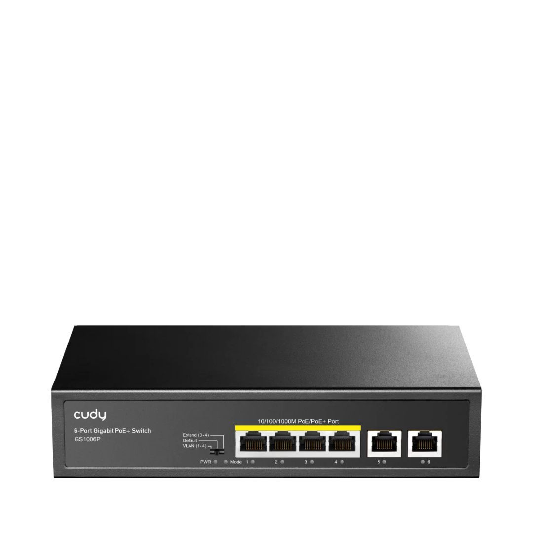 Cudy GS1006P 4-GbE PoE Switch with 2 Uplink GbE Cudy GS1006P 4-GbE PoE Switch with 2 Uplink GbE