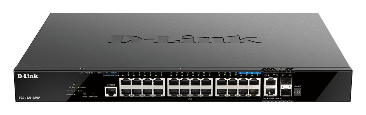 D-Link DGS-1520-28MP Layer 3 Stackable Smart Managed Switches D-Link DGS-1520-28MP Layer 3 Stackable Smart Managed Switches