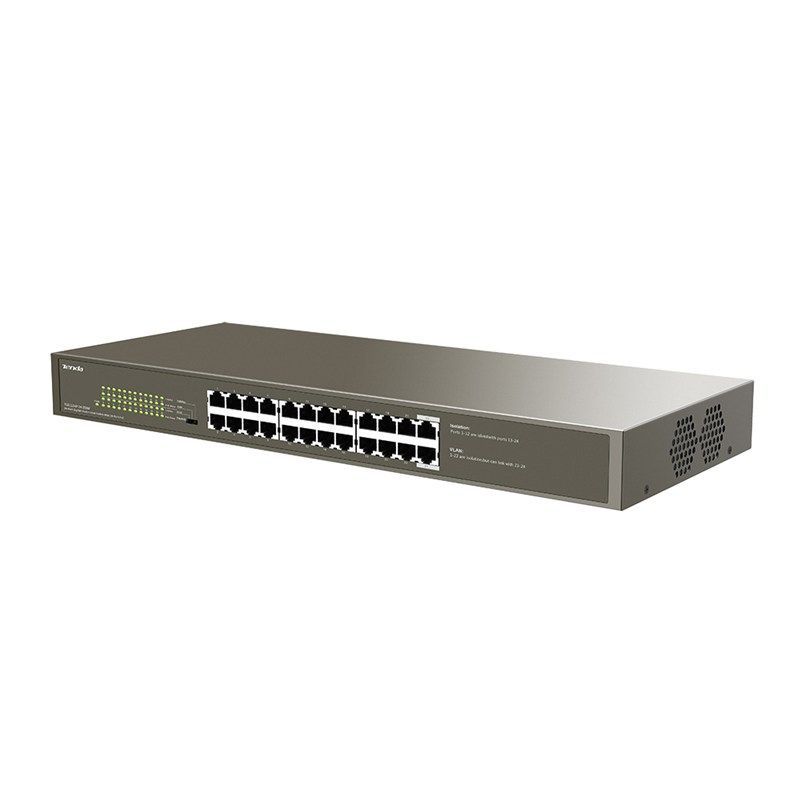 Tenda TEG1124P-4-250W 24-Port Gigabit Desktop Switch with 24-Port PoE Tenda TEG1124P-4-250W 24-Port Gigabit Desktop Switch with 24-Port PoE