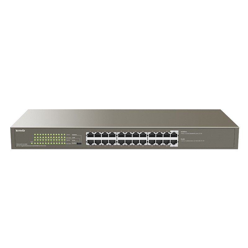 Tenda TEG1124P-4-250W 24-Port Gigabit Desktop Switch with 24-Port PoE Tenda TEG1124P-4-250W 24-Port Gigabit Desktop Switch with 24-Port PoE