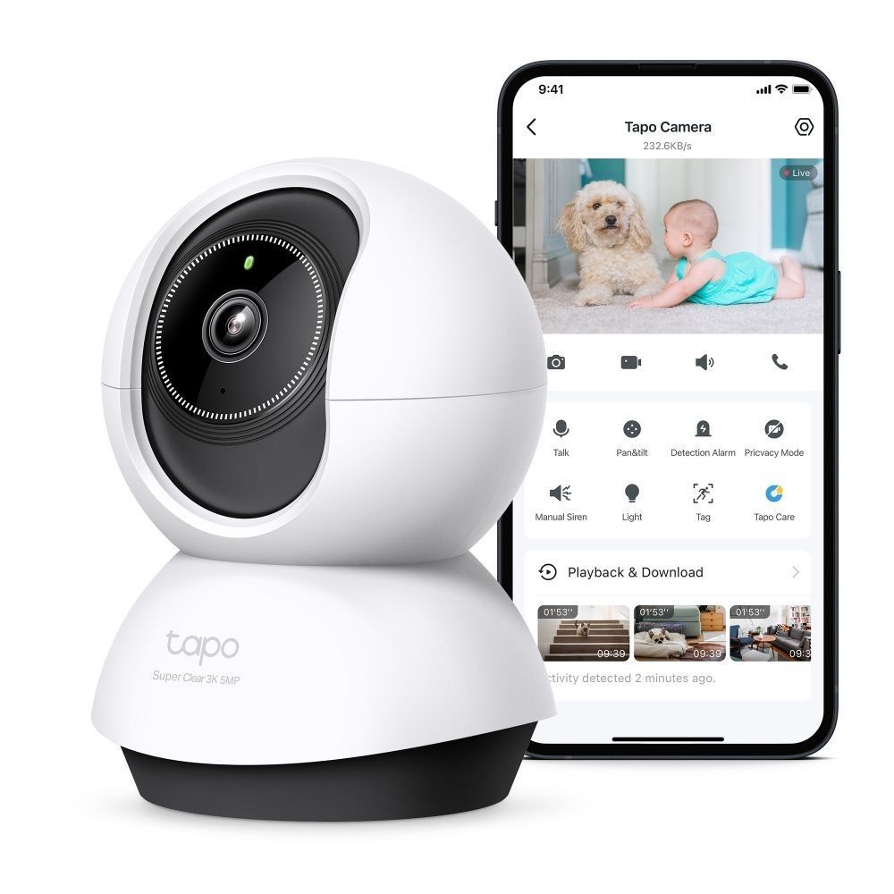 TP-Link TC74 Pan/Tilt AI Home Security Wi-Fi Camera