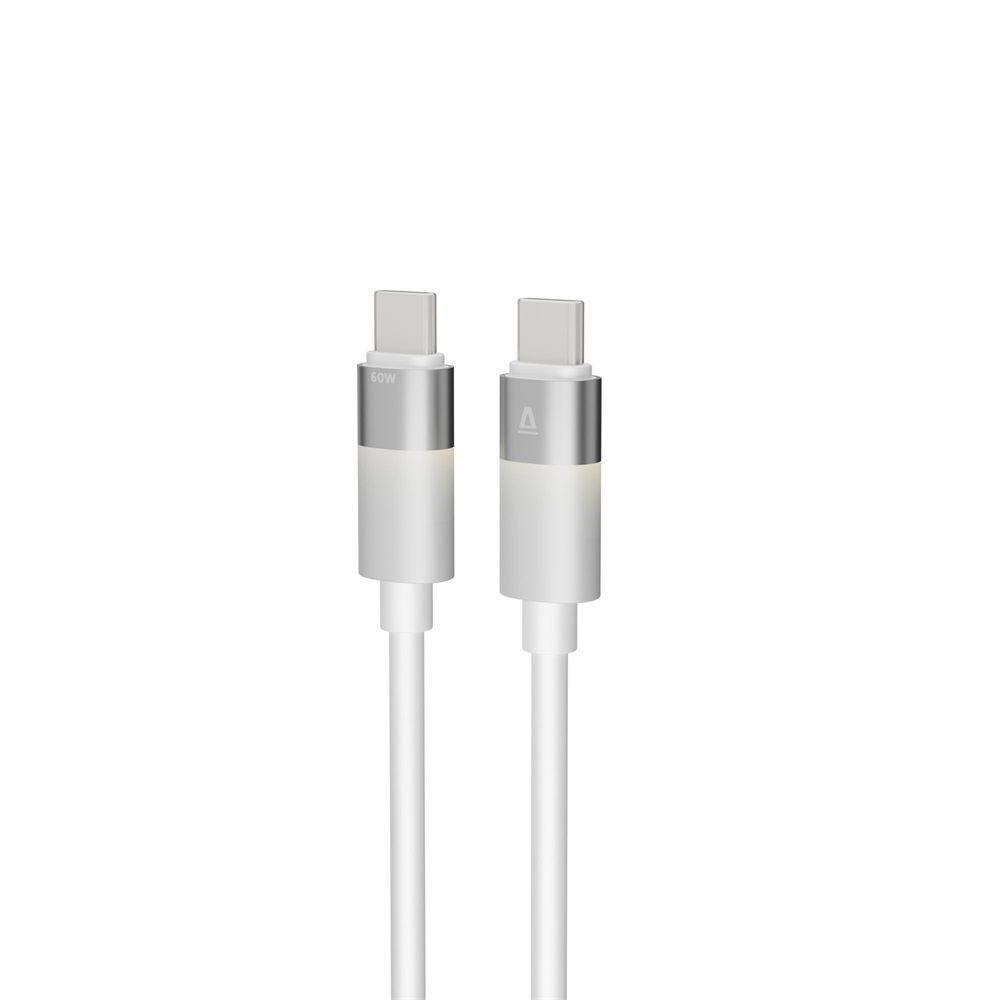 Avax CB317 GLOWY USB-C to USB-C cable 2m White Avax CB317 GLOWY USB-C to USB-C cable 2m White