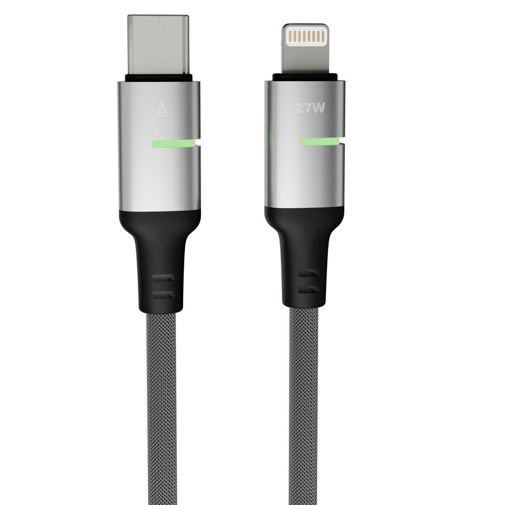 Avax CB635 STEELY LED USB-C - Lightning 1m Black Avax CB635 STEELY LED USB-C - Lightning 1m Black