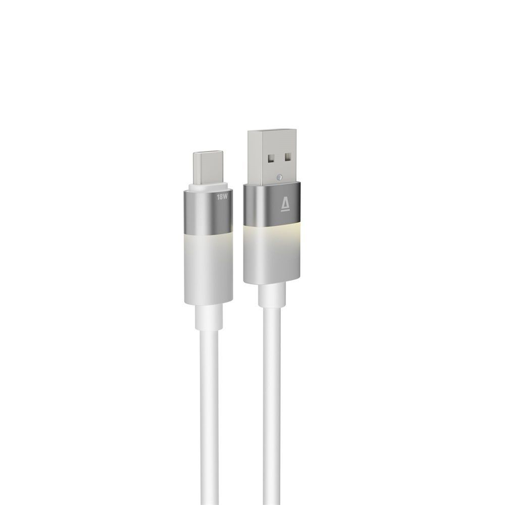 Avax CB312 GLOWY USB-A - USB-C cable 1m White Avax CB312 GLOWY USB-A - USB-C cable 1m White