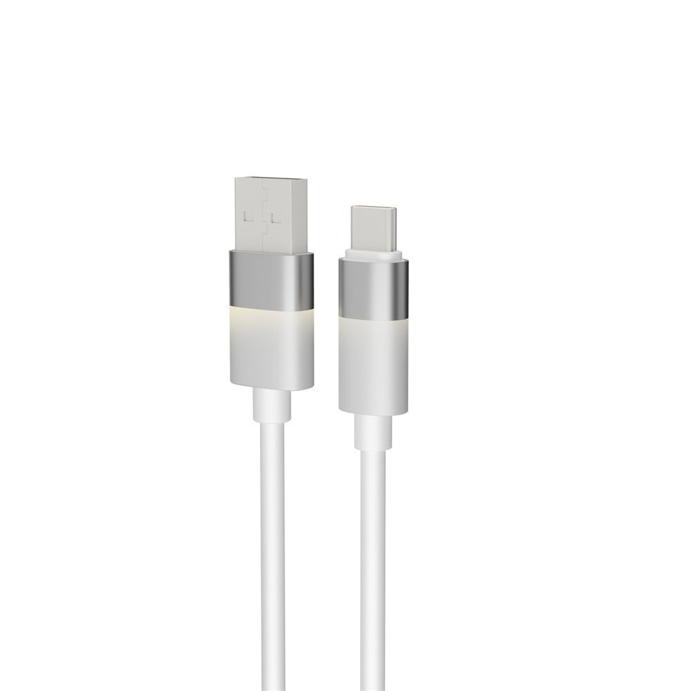 Avax CB312 GLOWY USB-A - USB-C cable 1m White Avax CB312 GLOWY USB-A - USB-C cable 1m White