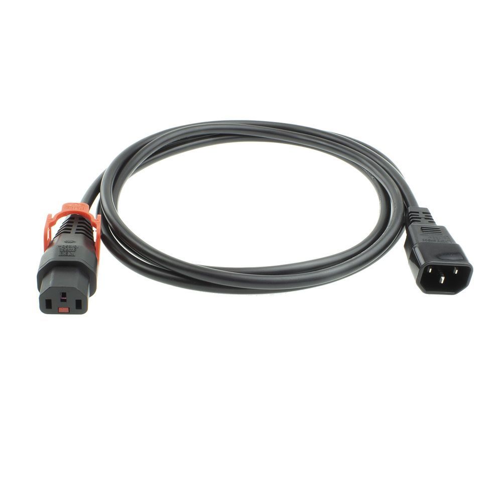 ACT Powercord C13 IEC Lock+ - C14 1m Black ACT Powercord C13 IEC Lock+ - C14 1m Black