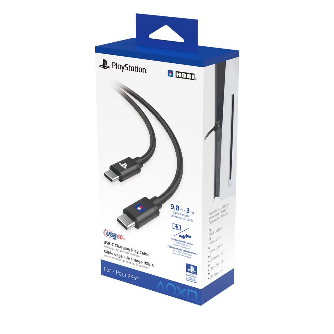 Hori USB-C Charging Play Cable for PlayStation5 3m Black Hori USB-C Charging Play Cable for PlayStation5 3m Black