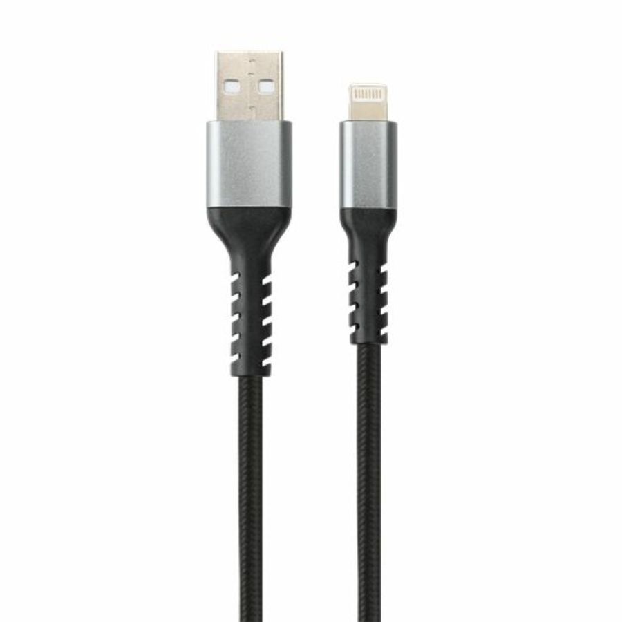 Avax USB-A to Lightning cable 1,5m Black/Grey Avax USB-A to Lightning cable 1,5m Black/Grey